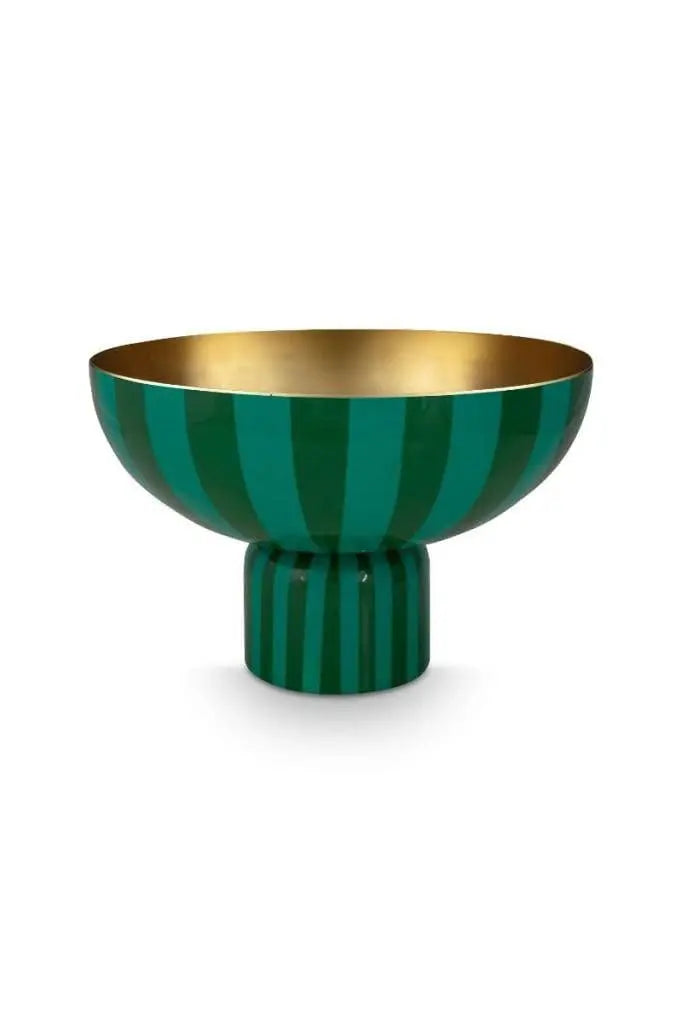 Coupe Haute Métalique 30cm, Stripes Green, Pip Studio