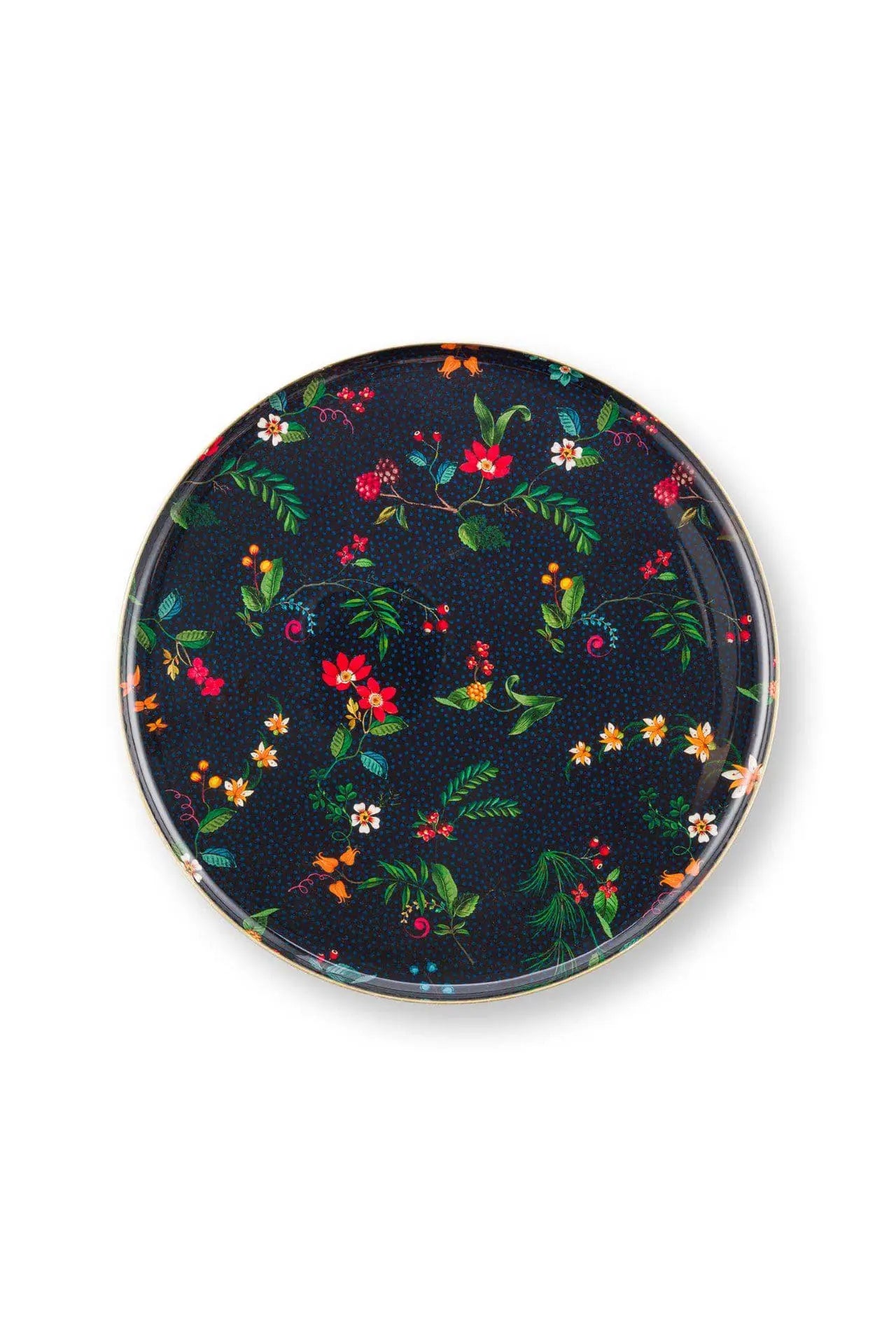 Plat Rond en Métal sur pied 24cm, Berry Blues Blue, Pip Studio