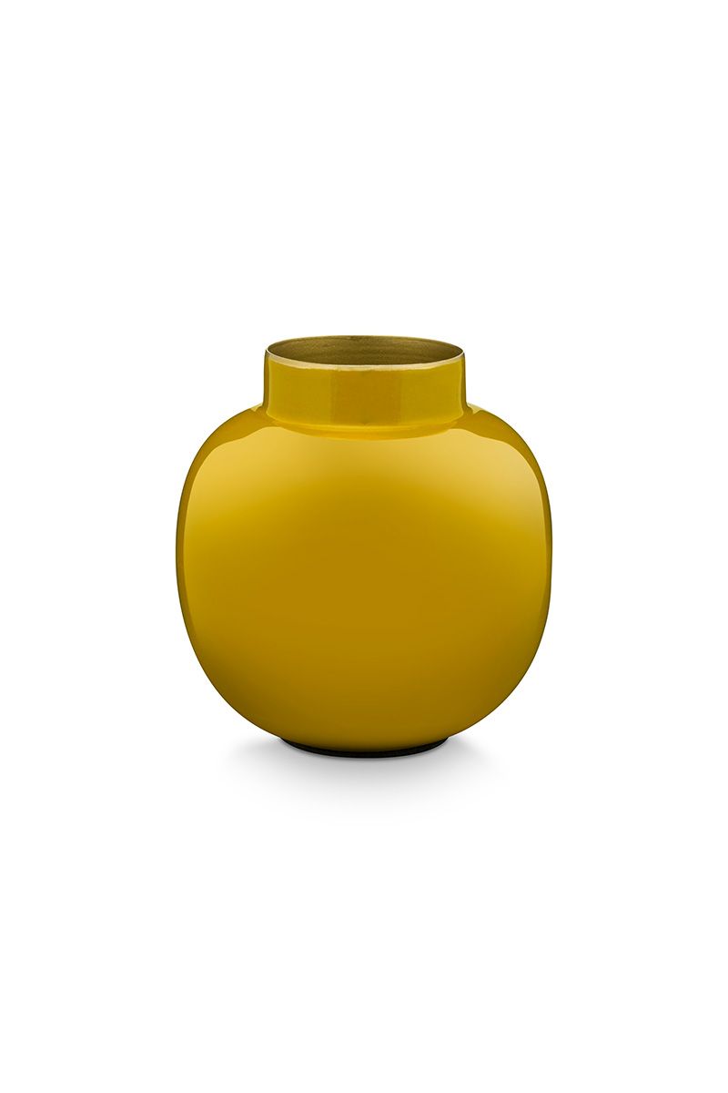 Mini vase en métal 10cm, Yellow, Pip Studio