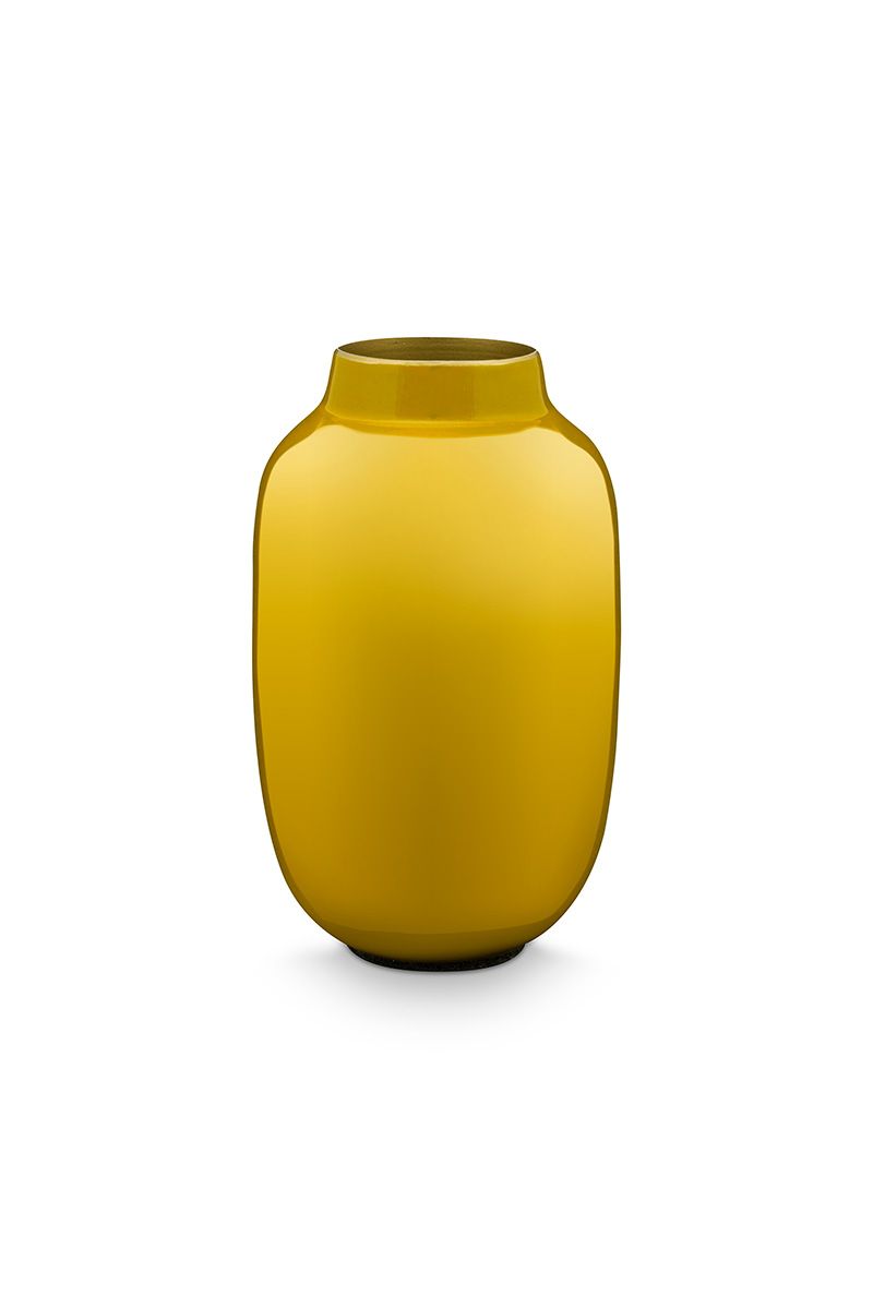 Mini vase ovale 14cm, Yellow, Pip Studio