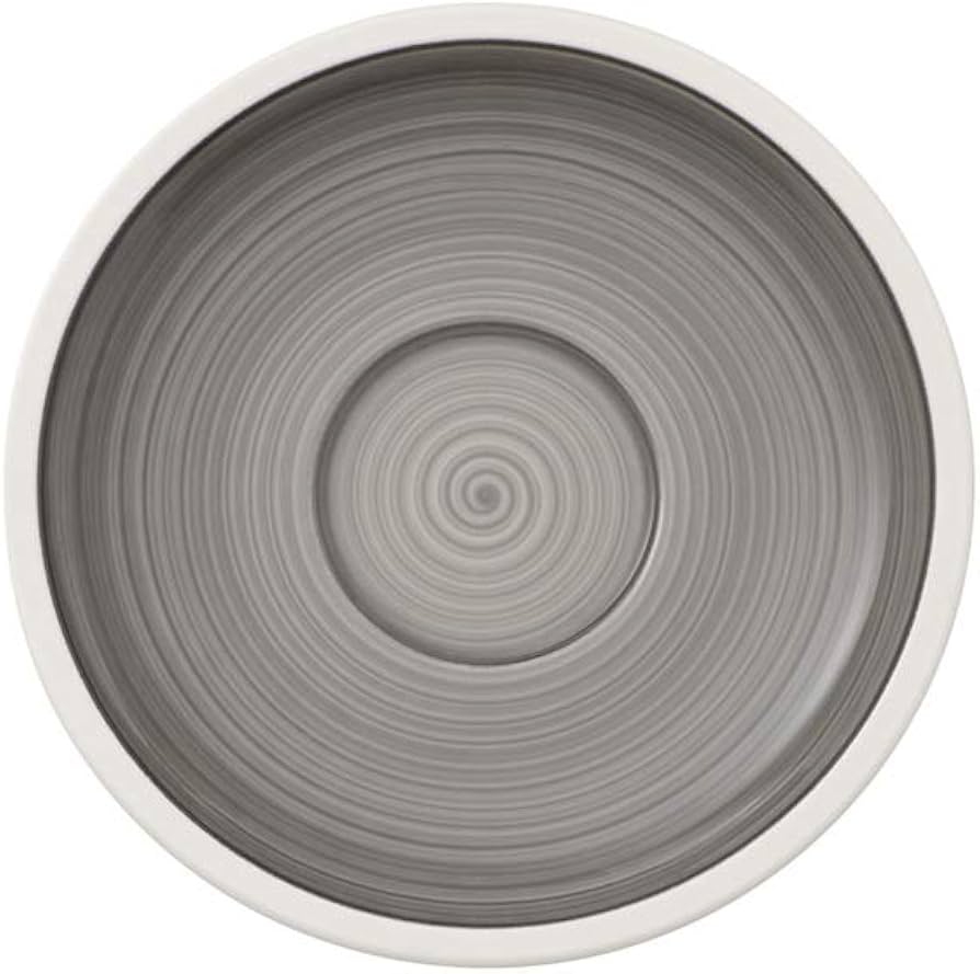 Lot 1 Assiette à dessert 22cm 1 paire Tasse, Manufacture Gris