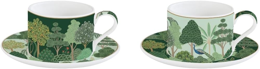 Coffret 2 tasses à thé 24cl WOODLAND, Easylife
