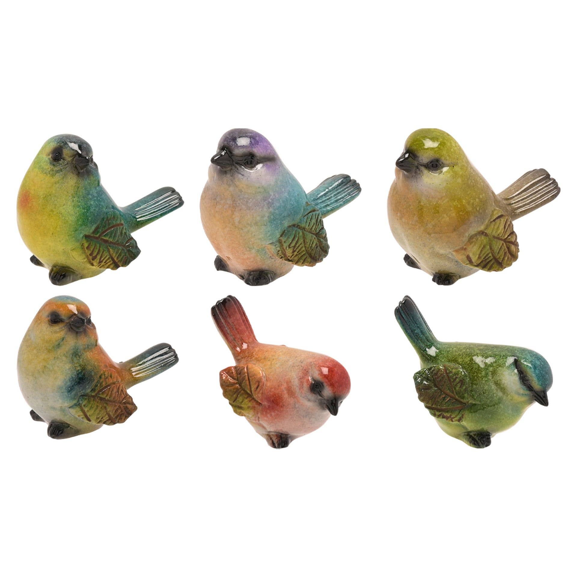 **Figurines d'oiseaux en résine ASTD MULTI 6**