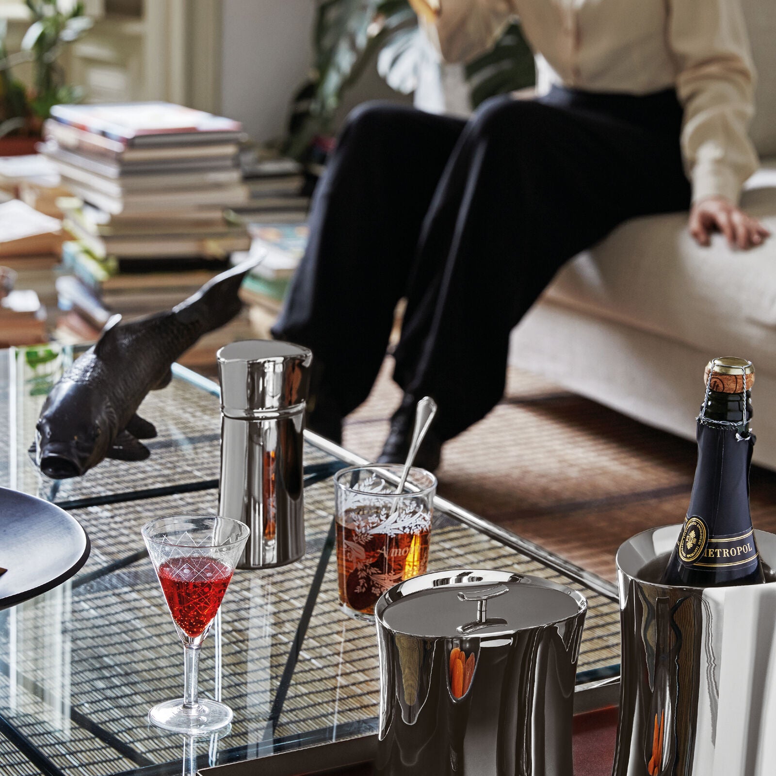 Shaker, Bamboo Acier