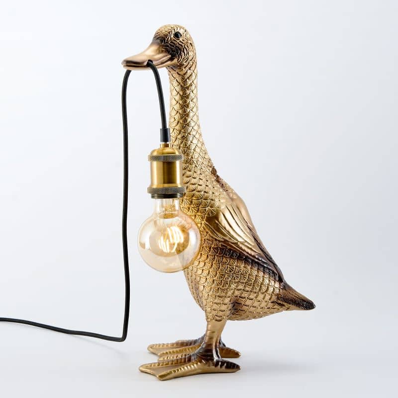Lampe de table Canard Or 18 x 23 x 44 cm: Or (9)