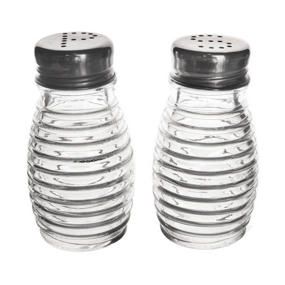 Salière et poivrière en verre, 2 pièces 152348