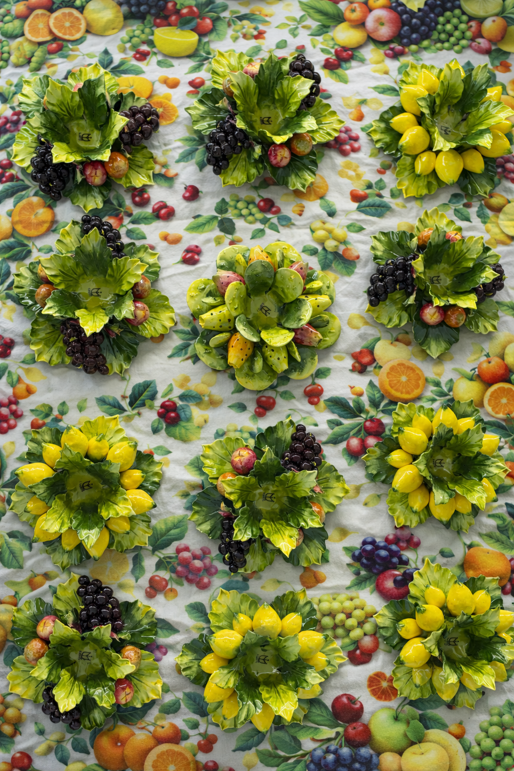 Bougeoir en céramique italienne avec citron 15cm