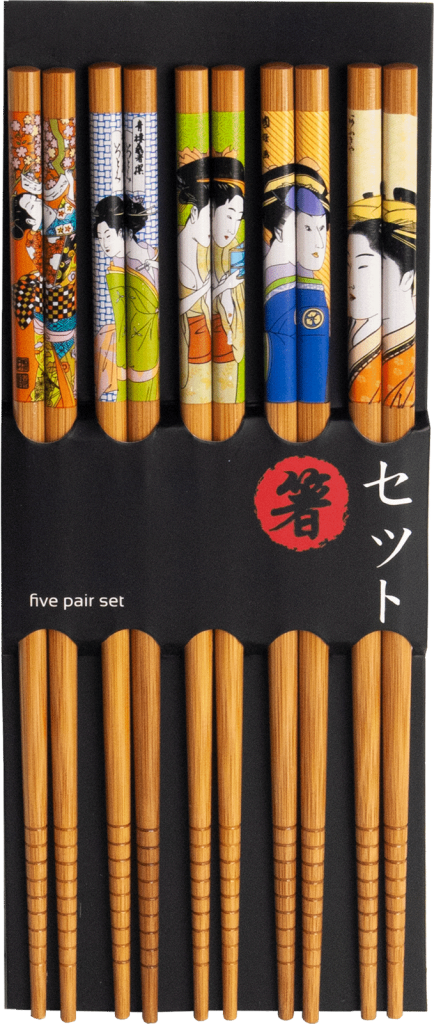 Baguettes set/5 pair, Geisha, 22,5cm, EDO JAPAN