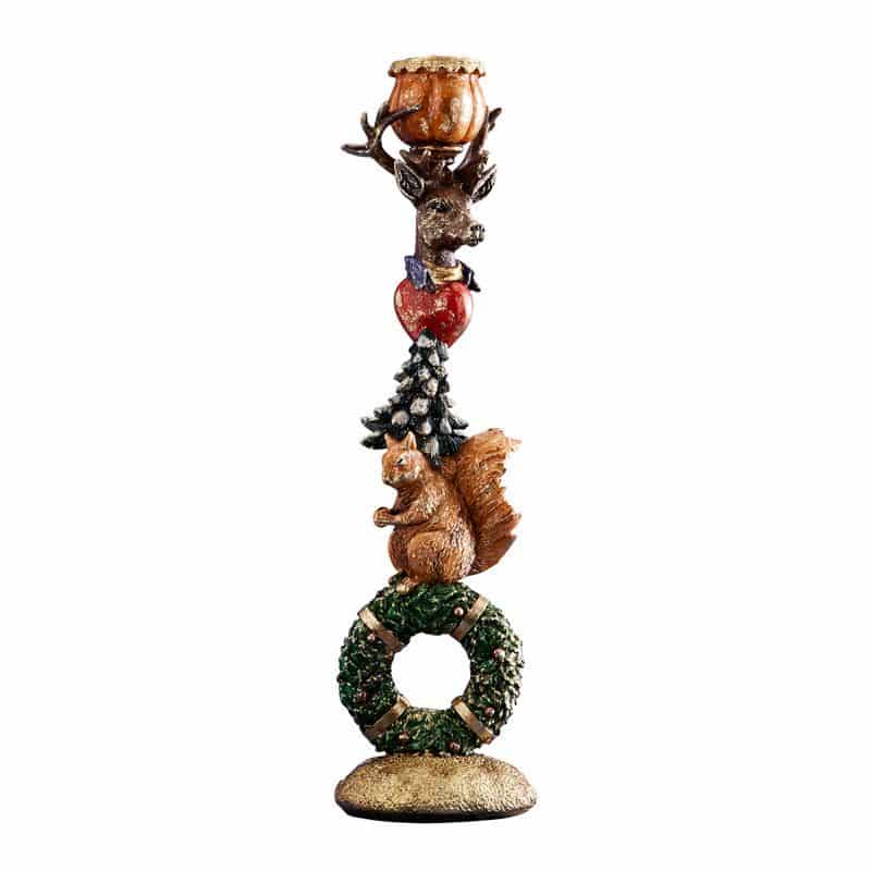 Chandelier Écureuil Sur Couronne, 9 x 9 x 32,5 cm: Mehrfarbig (14)