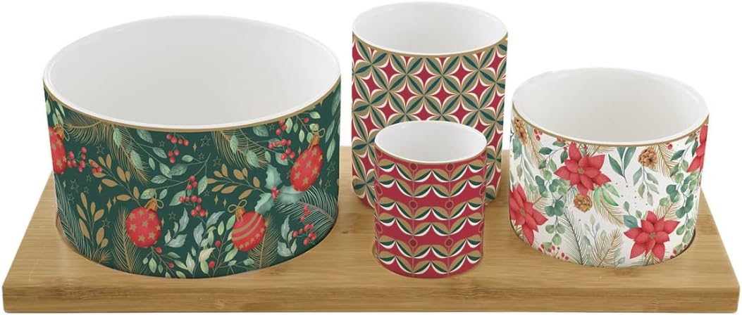 Set de 4 coupelles, Christmas Joy