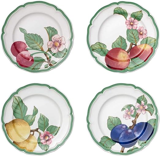 Ensemble de 4 assiettes dessert, French Garden Modern Fruits