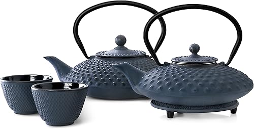 Théière en fonte 1,25l bleu, Xilin