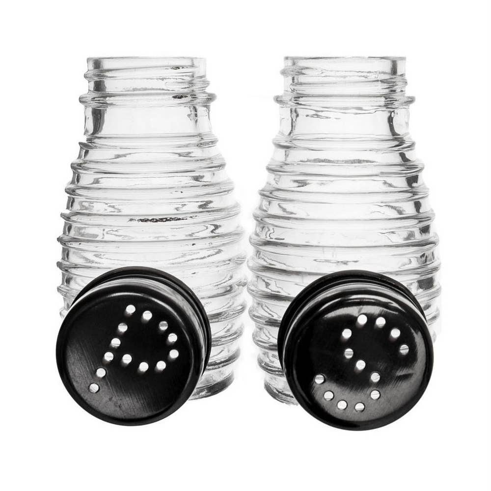 Salière et poivrière en verre, 2 pièces 152348