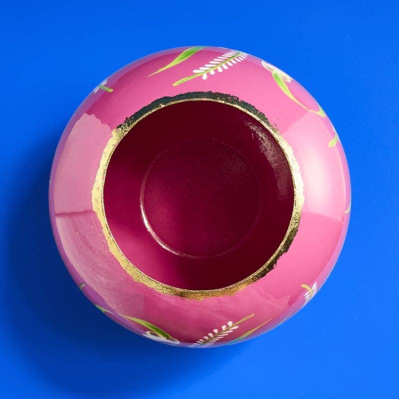 Vase Blomma, Métal Peint à la Main, 24 x 24 x 24 cm: Rosa (26)