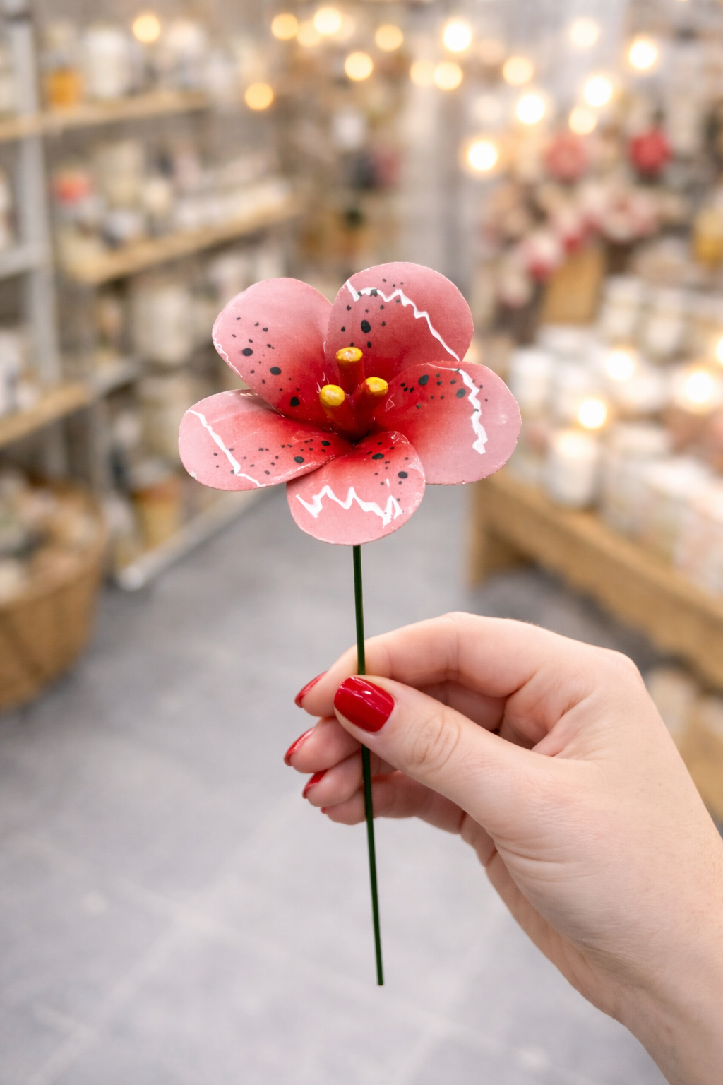 Lys Fleur italienne en céramique 6-7 cm – Capodimonte