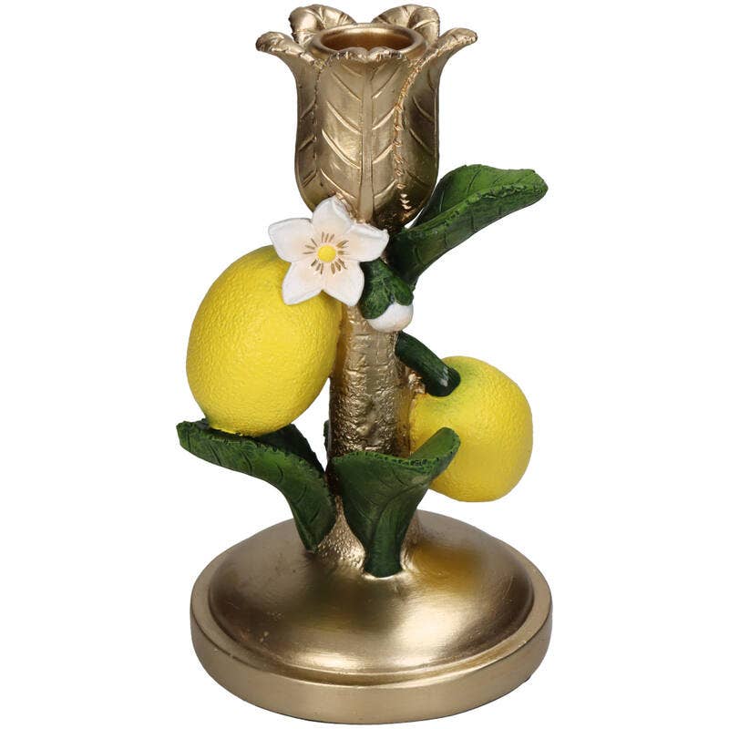 Bougeoir citron - 18 cm