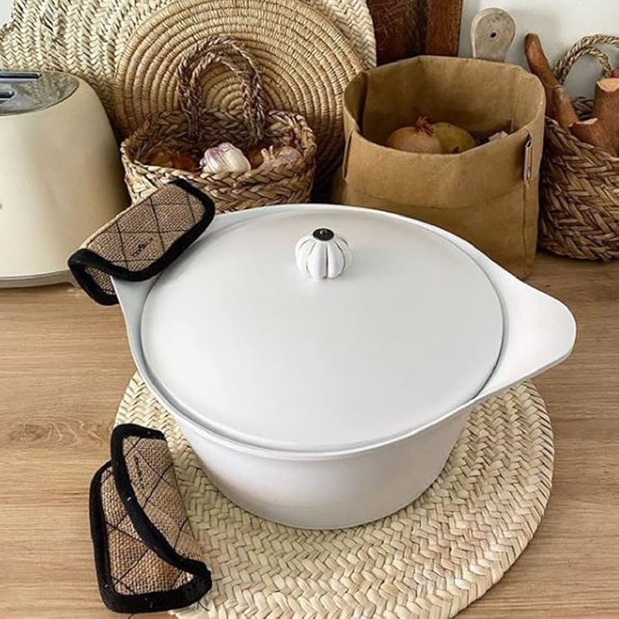 Cocotte Ronde 24 cm Blanche 4.5 L., Cookut