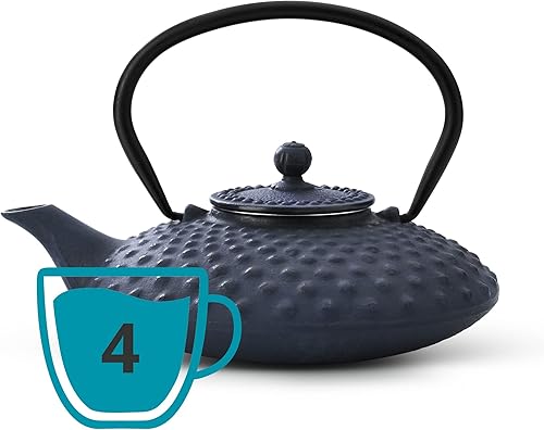 Théière en fonte 1,25l bleu, Xilin