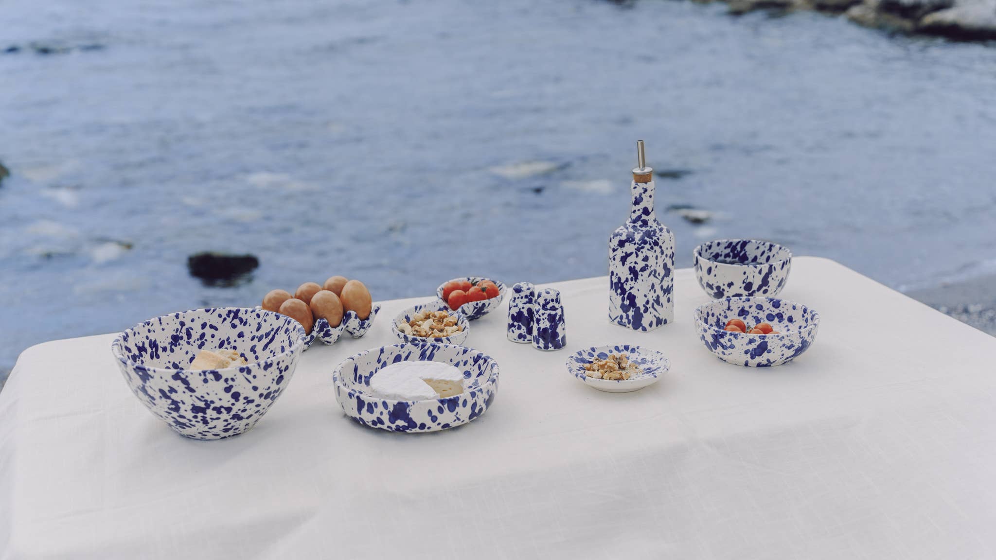 Assiette râpe à ail - Grande en céramique bleue - Perse: SANS EMBALLAGE