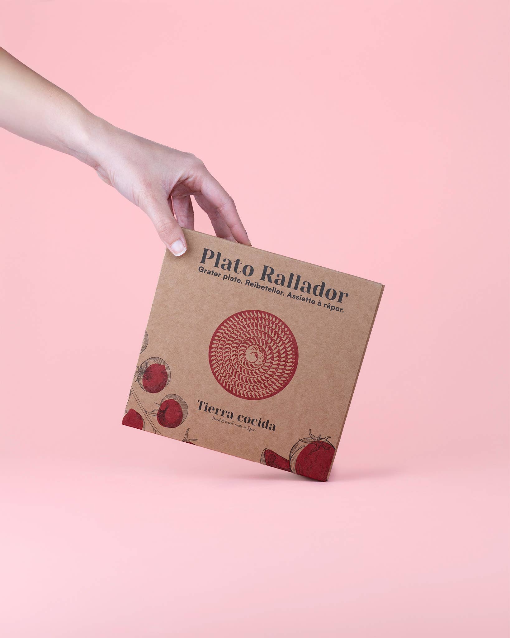 Bol râpe-ail moyen en céramique vert olive: CON PACKAGING