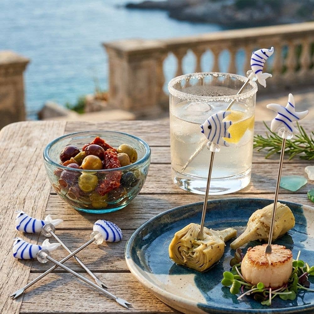 Piques apéritif mer - lot de 4