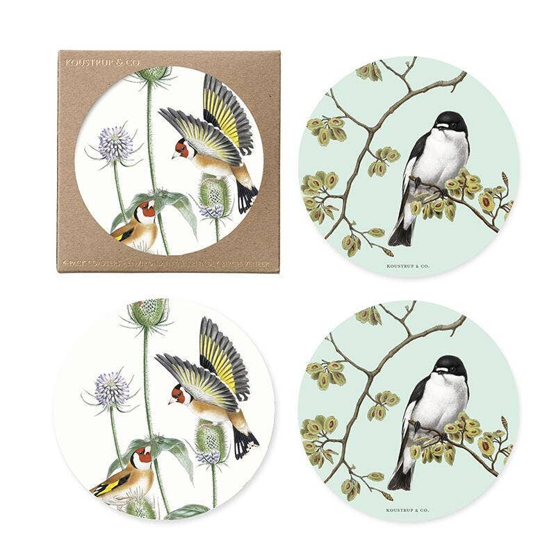 Dessous de verre réversibles avec Oiseaux