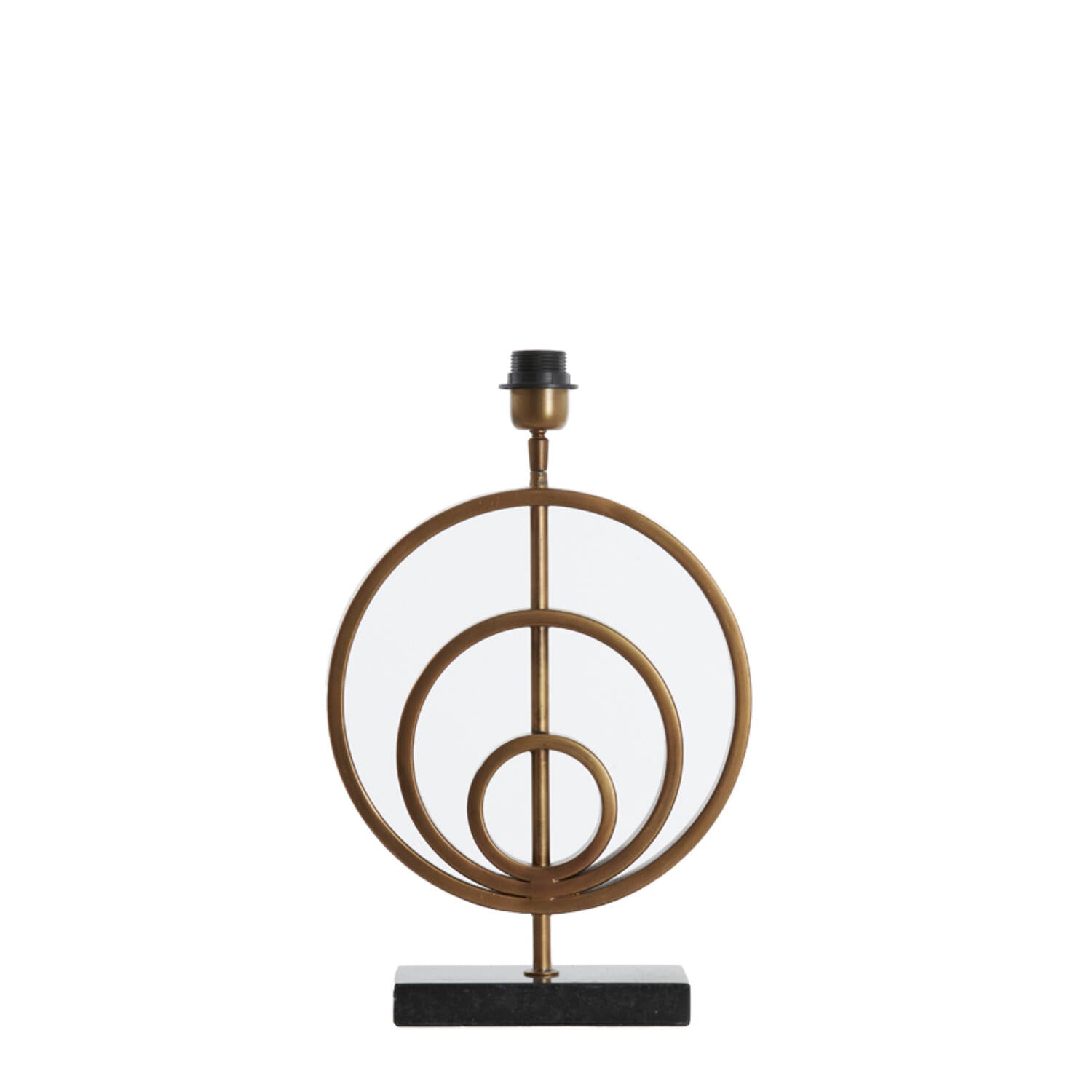 Pied de lampe 30x9x41 cm CASSEL bronze antique+ Abat-Jour, Light & Living