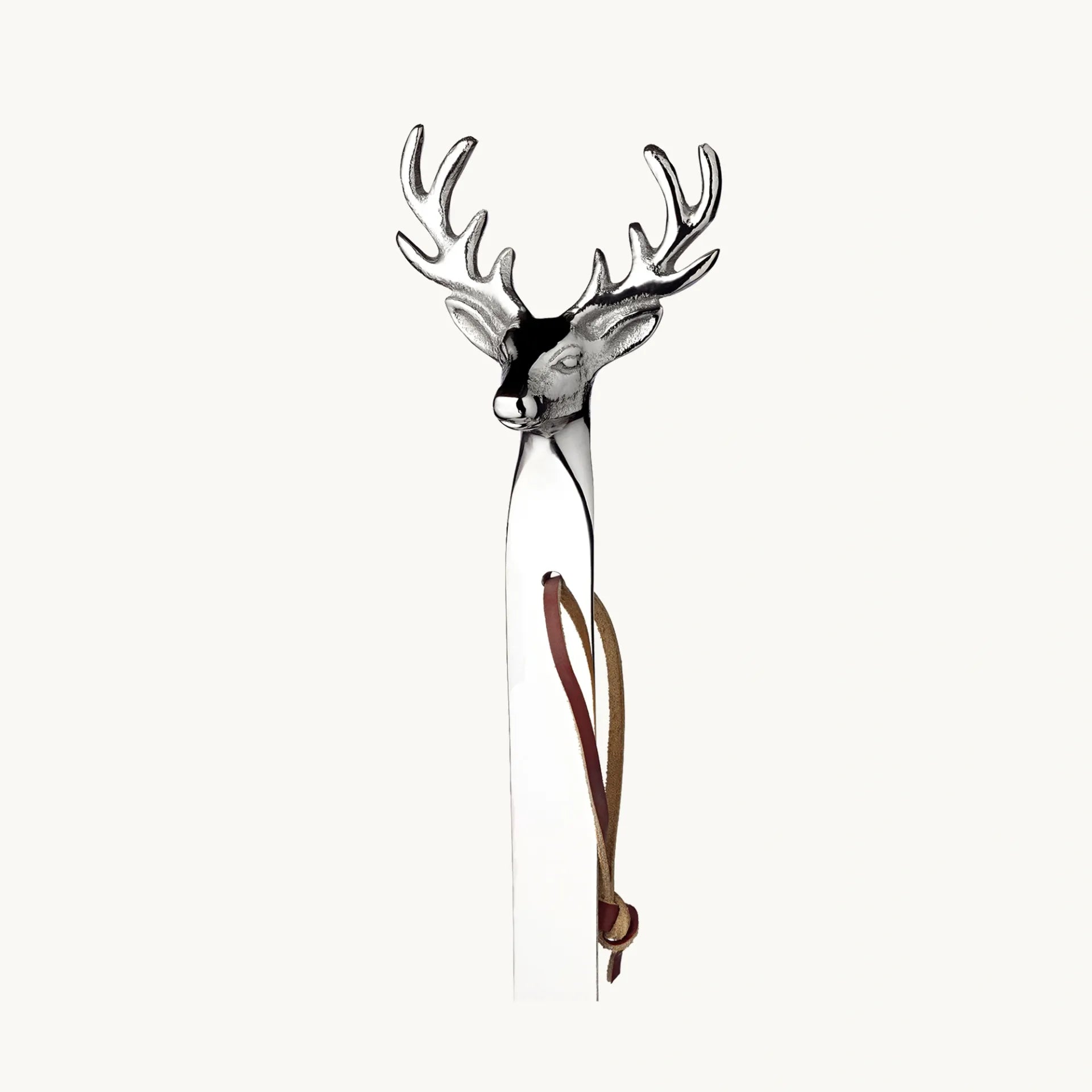 Chausse-pied Targo, L 55 cm, nickelé poli brillant, bracelet en cuir véritable, Edzard