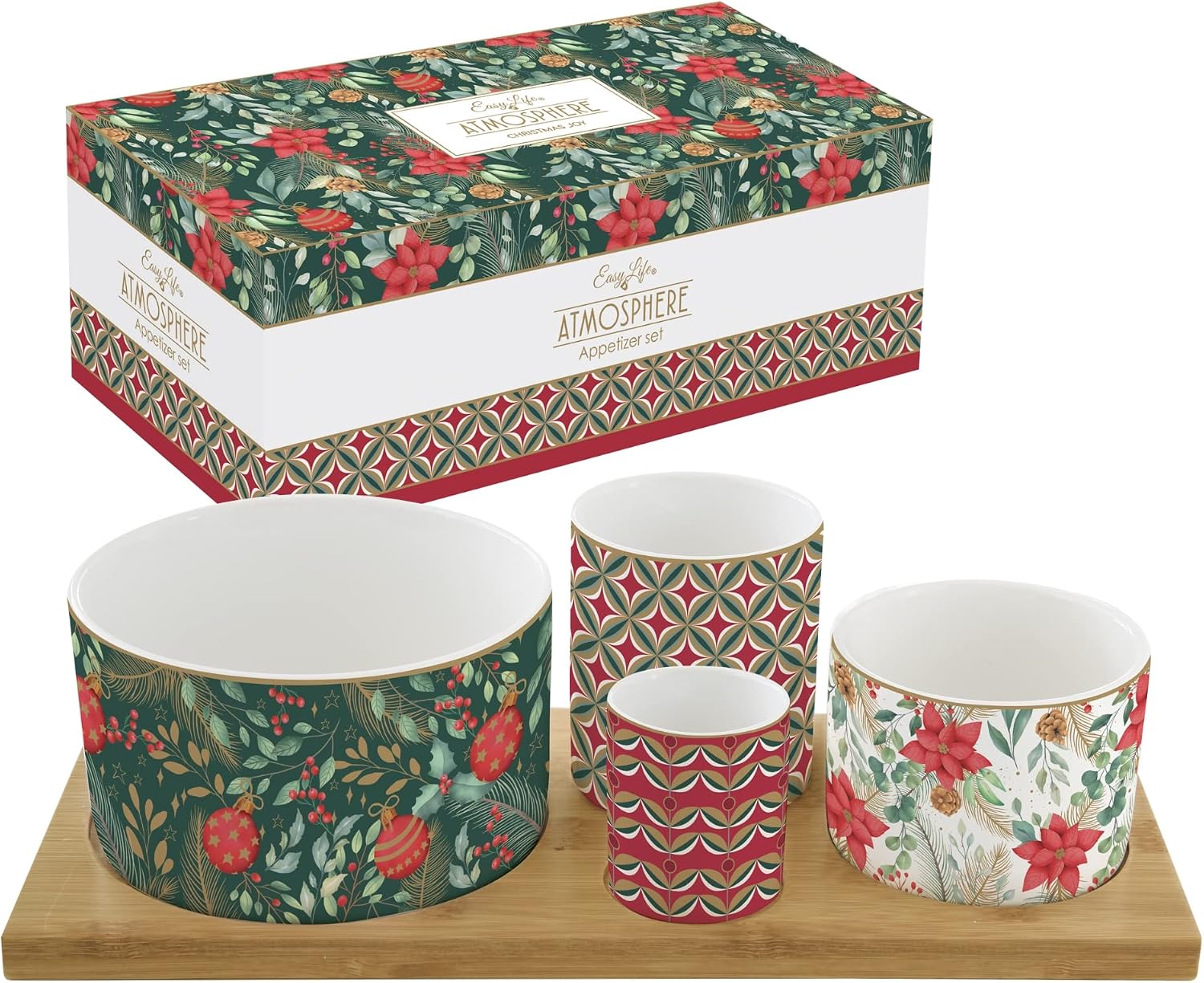 Set de 4 coupelles, Christmas Joy