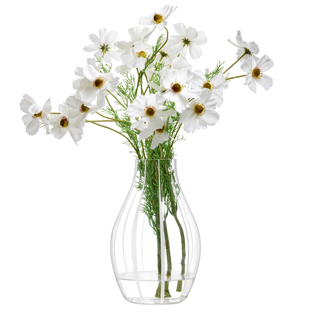 Vase en verre blanc Linea, DRH