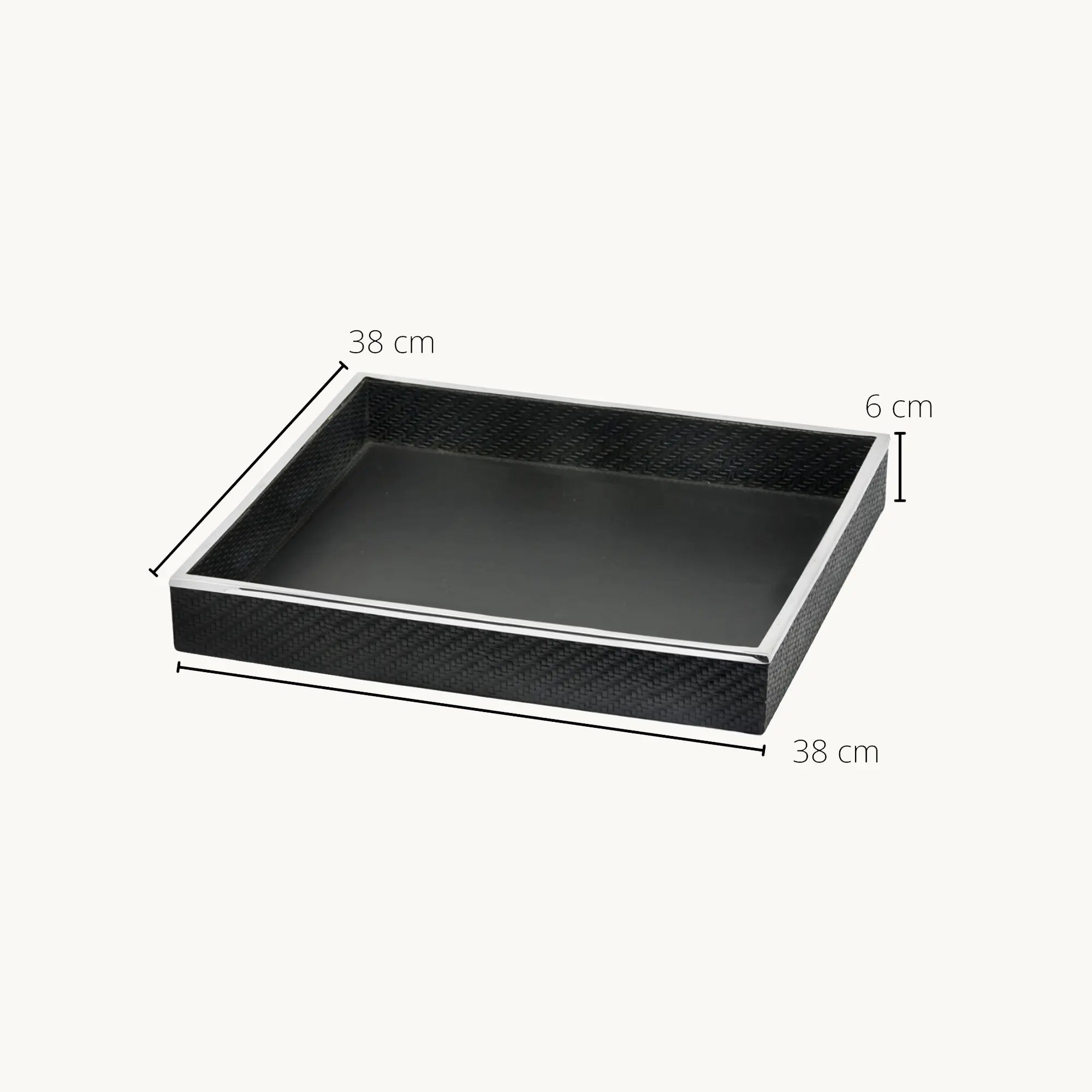 Plateau 38 x 38 cm Tray Jackson Noir, Edzard