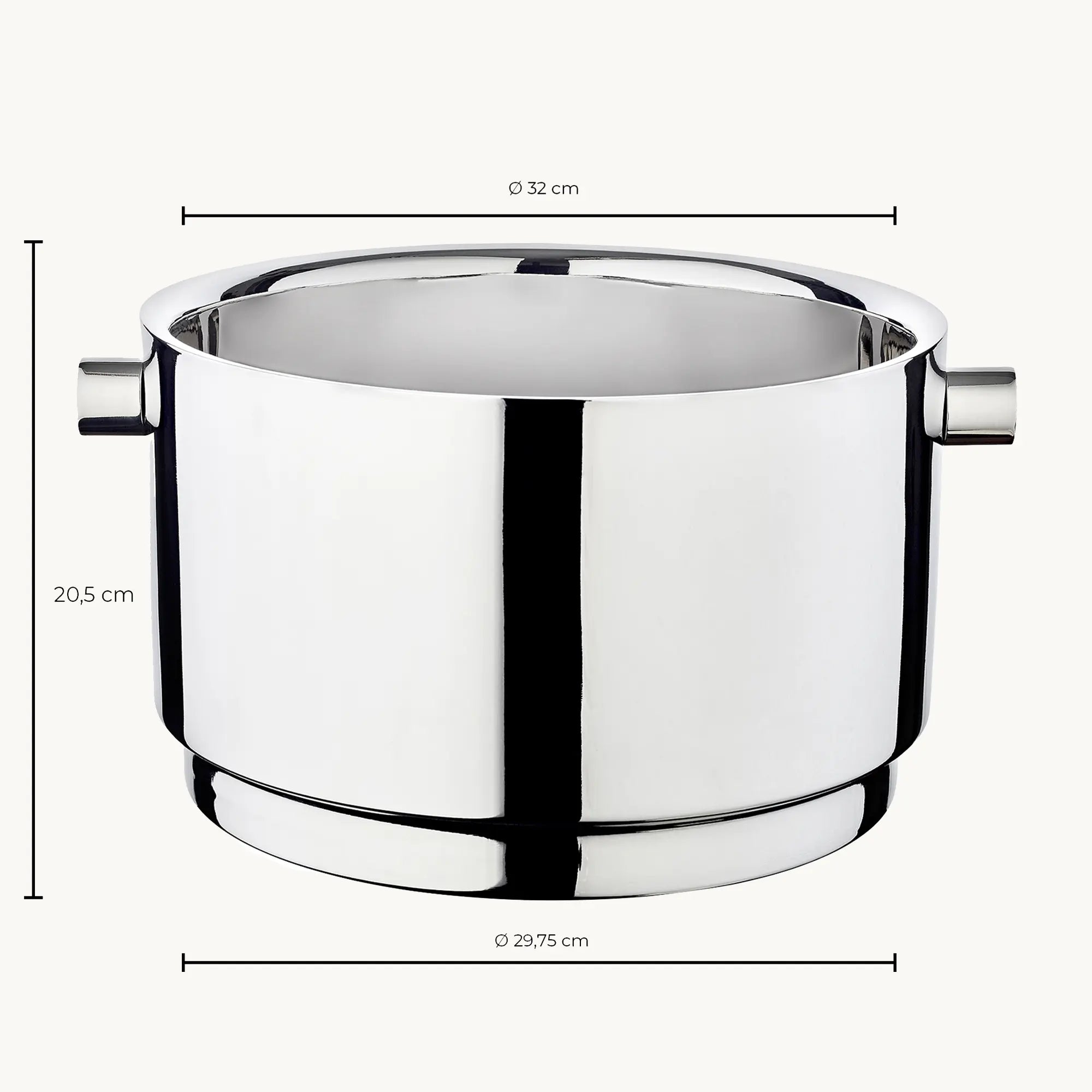 Vasque Champagne Rayo (hauteur 20,5 cm, Ø 32 cm), acier inoxydable, Edzard