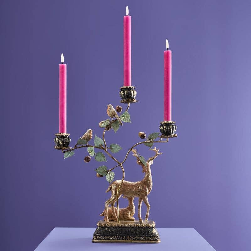 Chandelier cerf poly/métal, 37 x 12 x 46 cm: Multicolore (14)