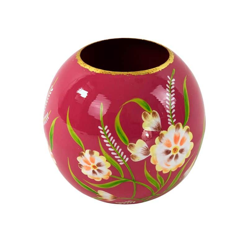 Vase Blomma, Métal Peint à la Main, 24 x 24 x 24 cm: Rosa (26)