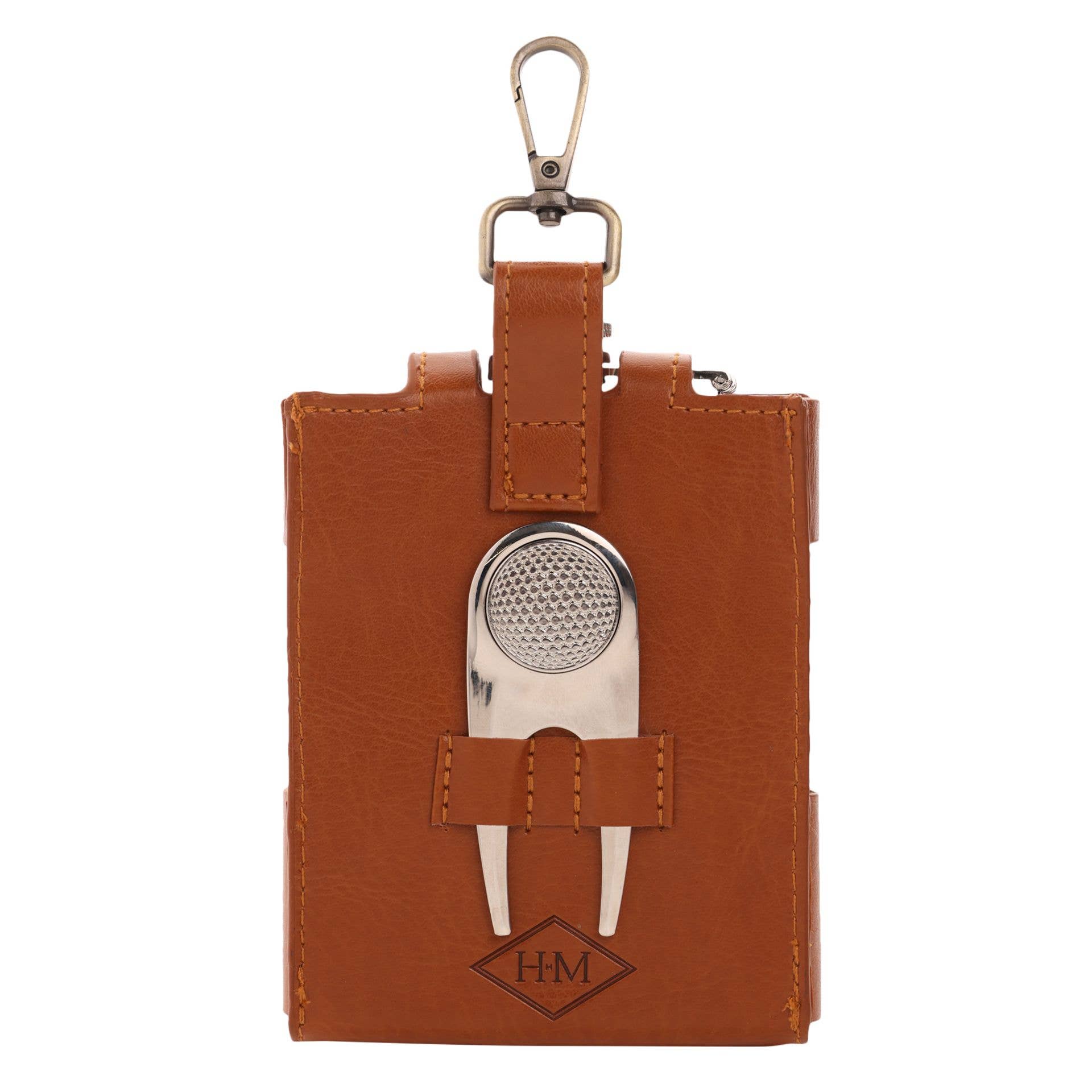 Coffret cadeau flasque de hanche pour golfeurs Harvey Makin - Tan