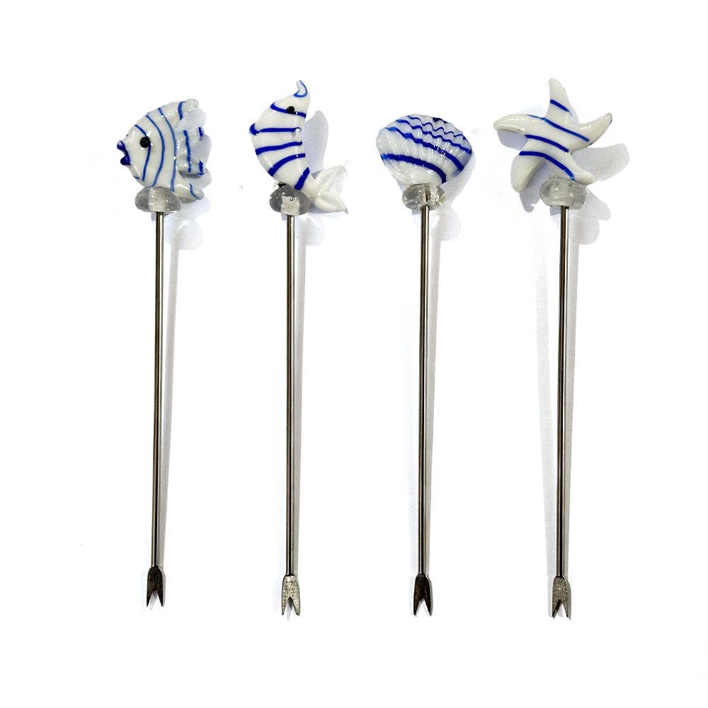 Piques apéritif mer - lot de 4