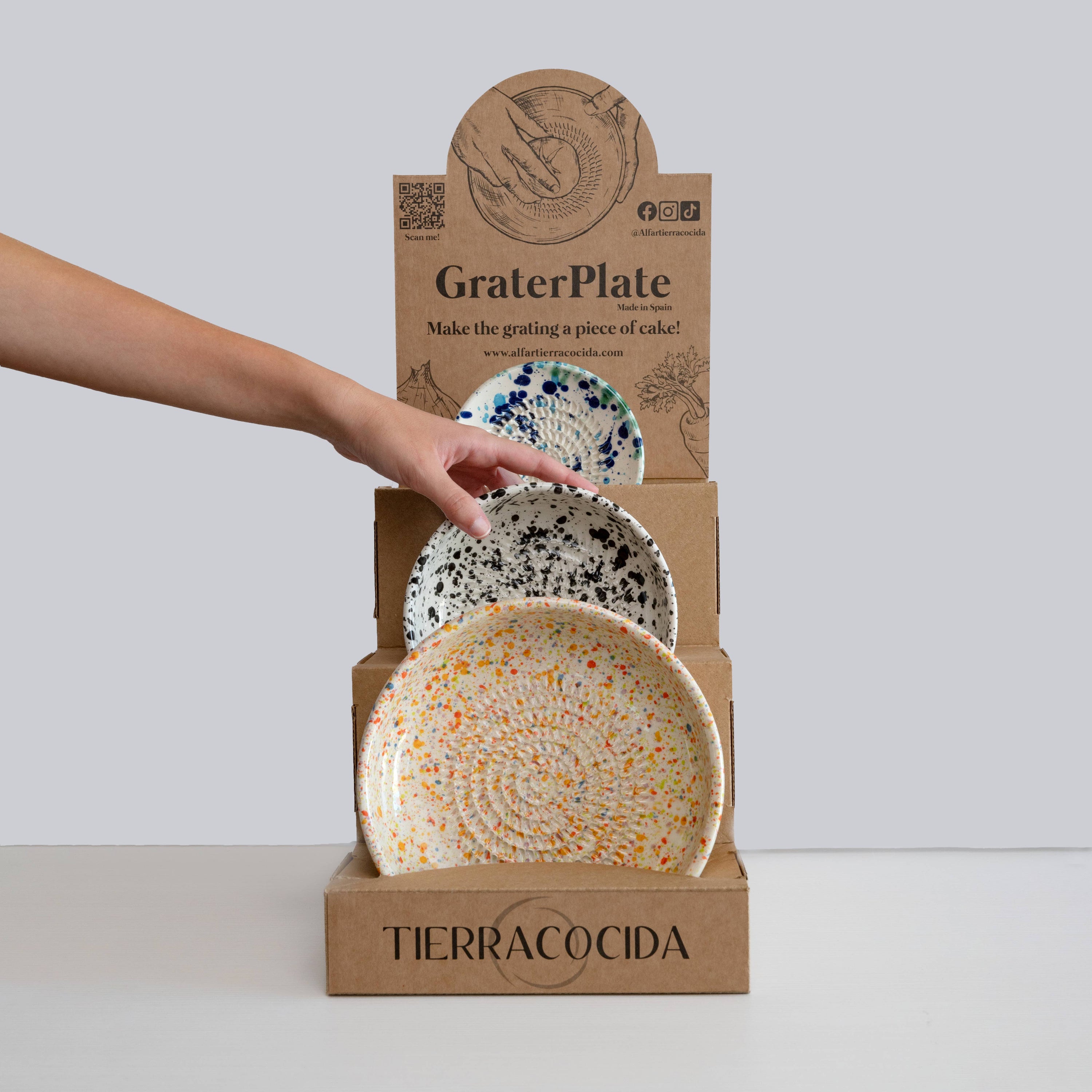 Support pour râpe en céramique | Présentoir pour boutiques: Espagnol