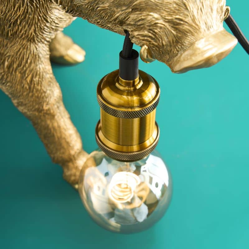 Lampe de table William Sanglier or, résine, 51 x 16 x 36 cm: Gold (9)