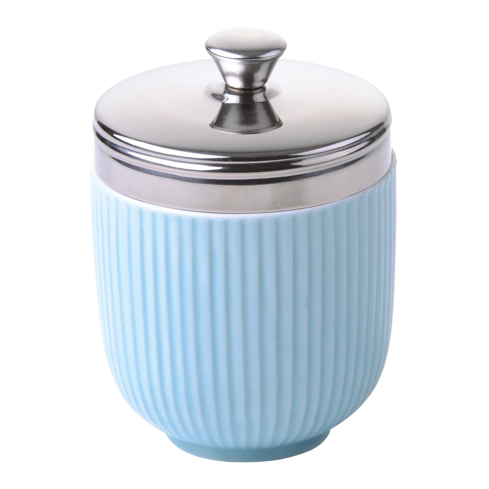 Egg Coddler Cocotte à œufs cannelée bleu céladon