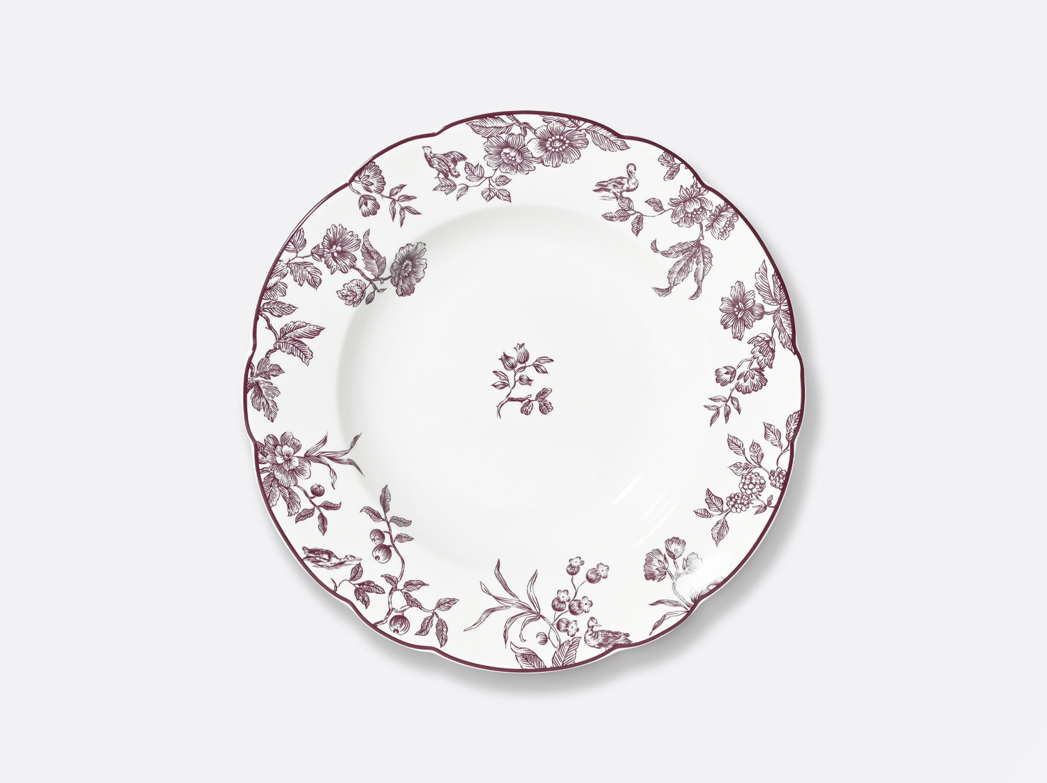Assiette Creuse à aile 22.5cm, Albertine Prune, Bernardaud