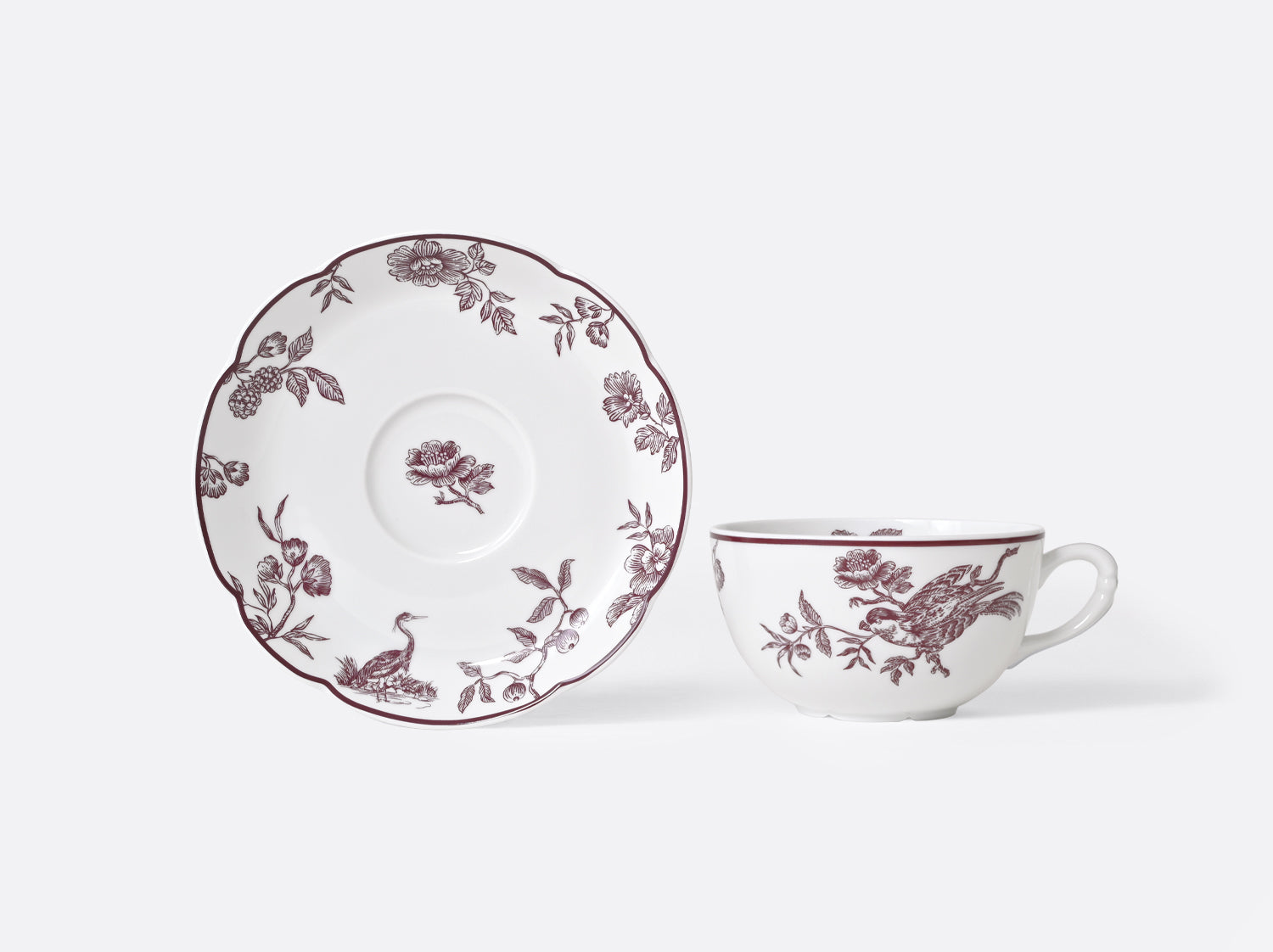 Tasse et Soucoupe à Thé 13cl, Albertine Prune, Bernardaud