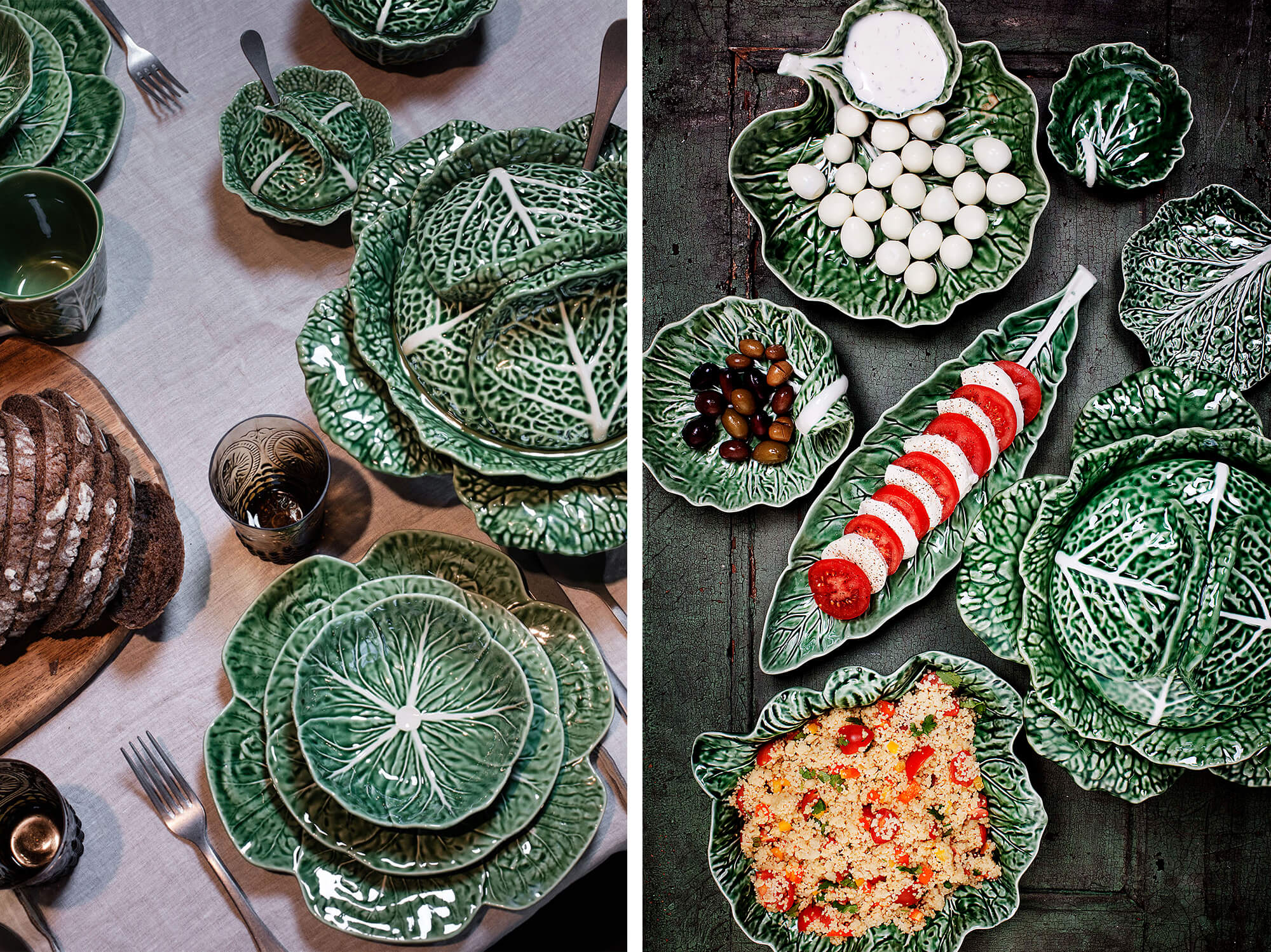 Oval Dish 43 cm, Cabbage, Bordallo Pinheiro