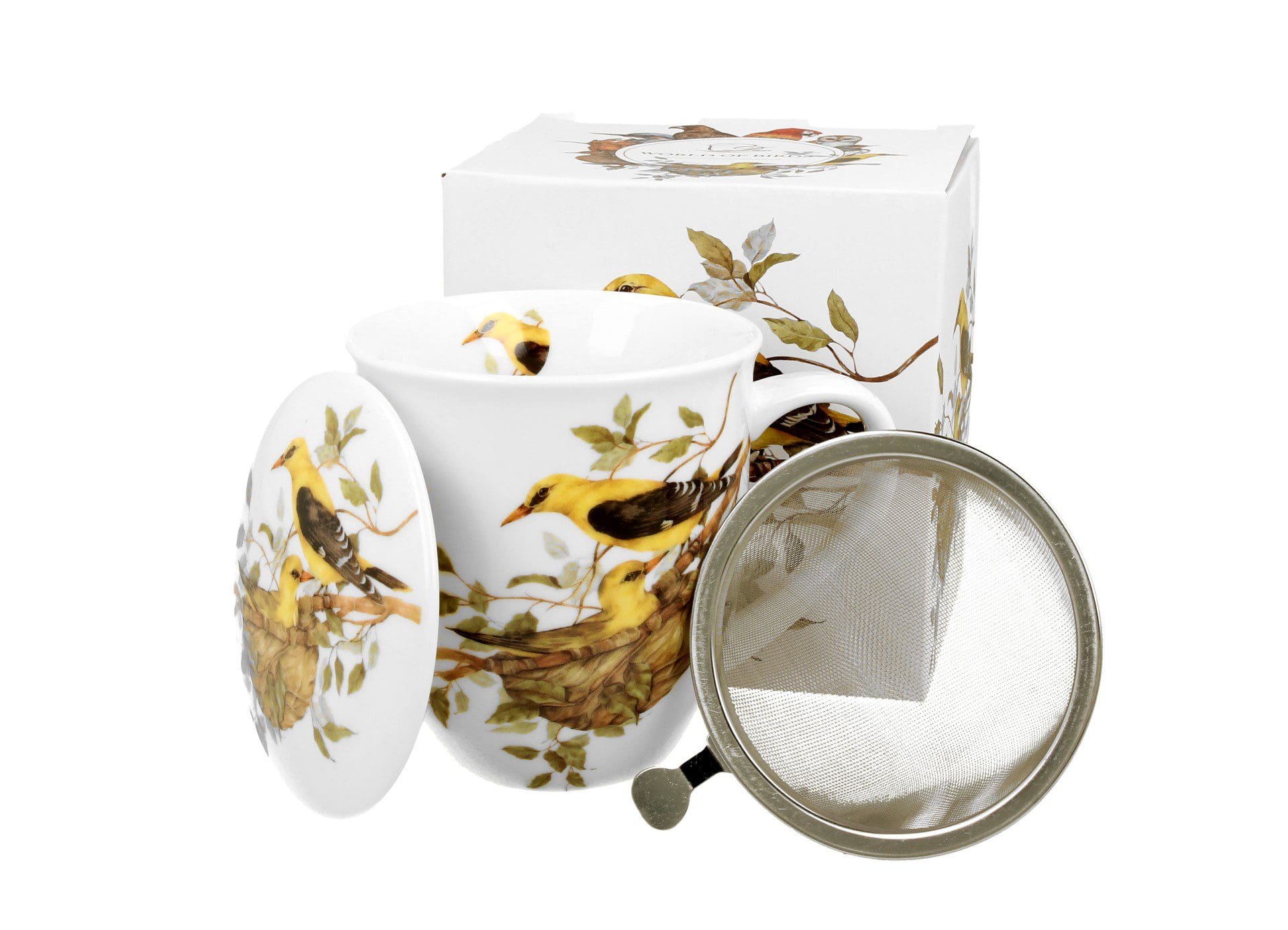 Tisanière 400 ml ORIOLES DORÉS D'EURASE, Duo
