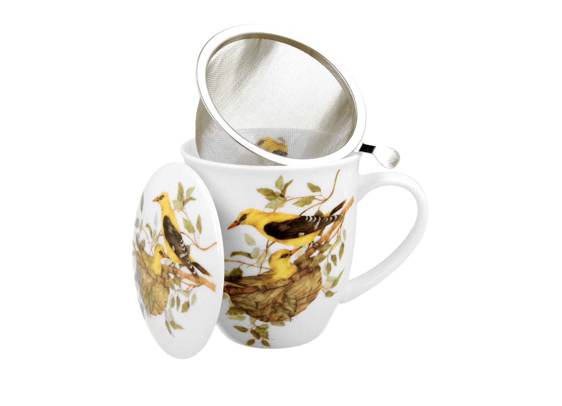 Tisanière 400 ml ORIOLES DORÉS D'EURASE, Duo