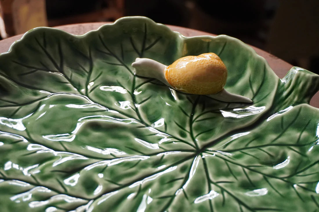 Feuille avec escargot, Geranium, Bordallo Pinheiro