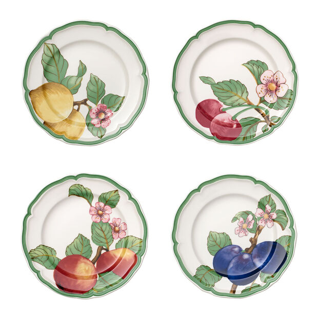 Ensemble de 4 Assiettes plates, French Garden Modern Fruits, Villeroy & Boch