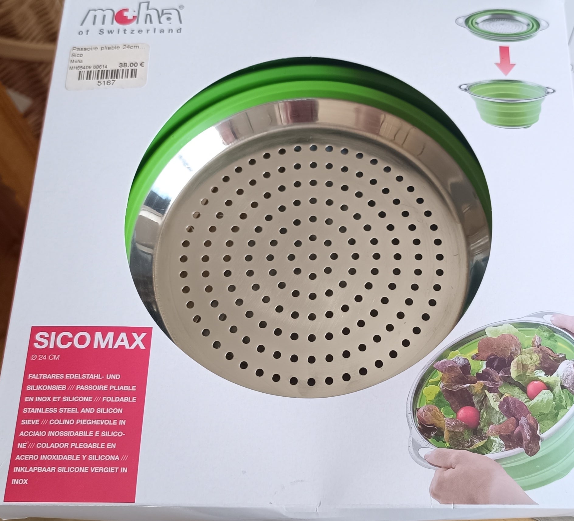 Passoire pliable 24cm, Sico