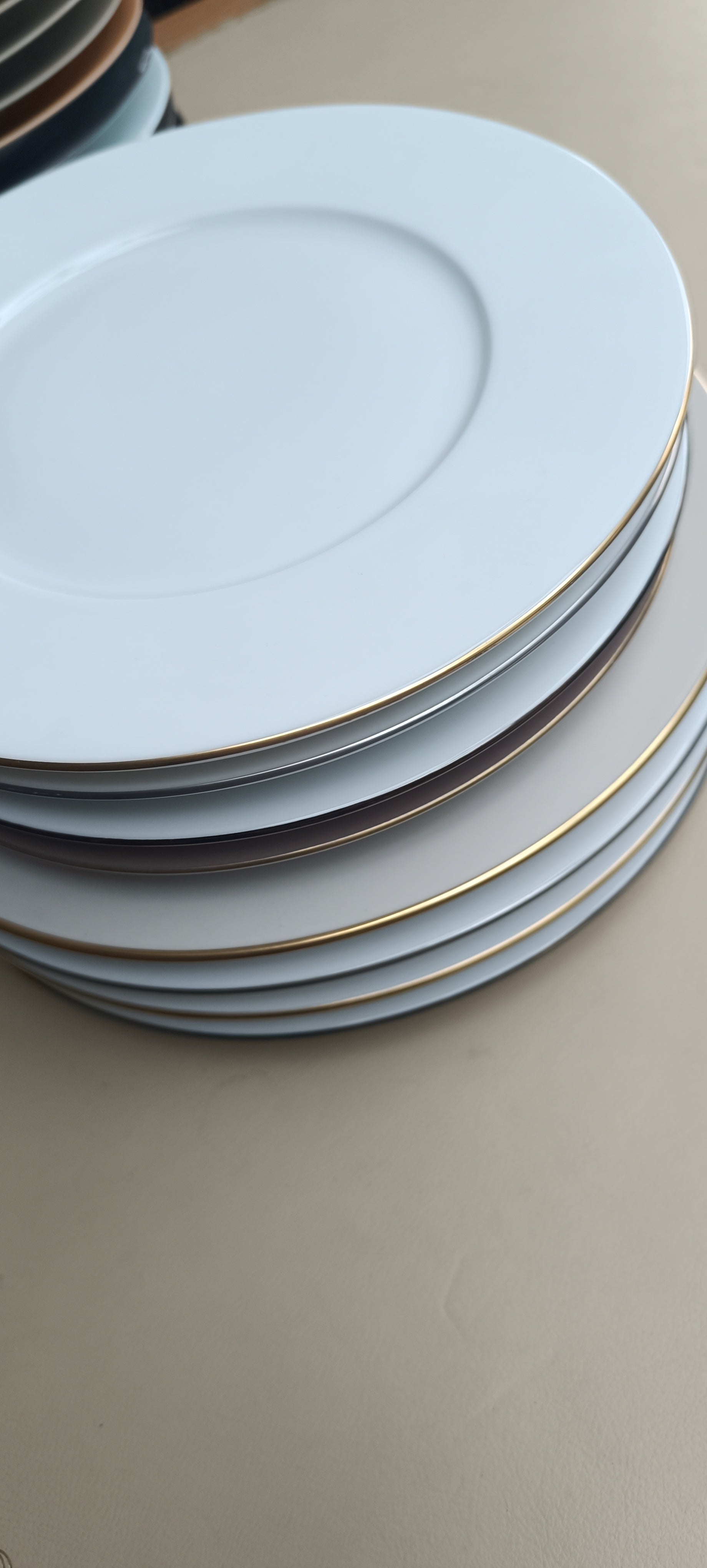 Lot 4 Plates 4 Dessert Coquet filet or et Platine