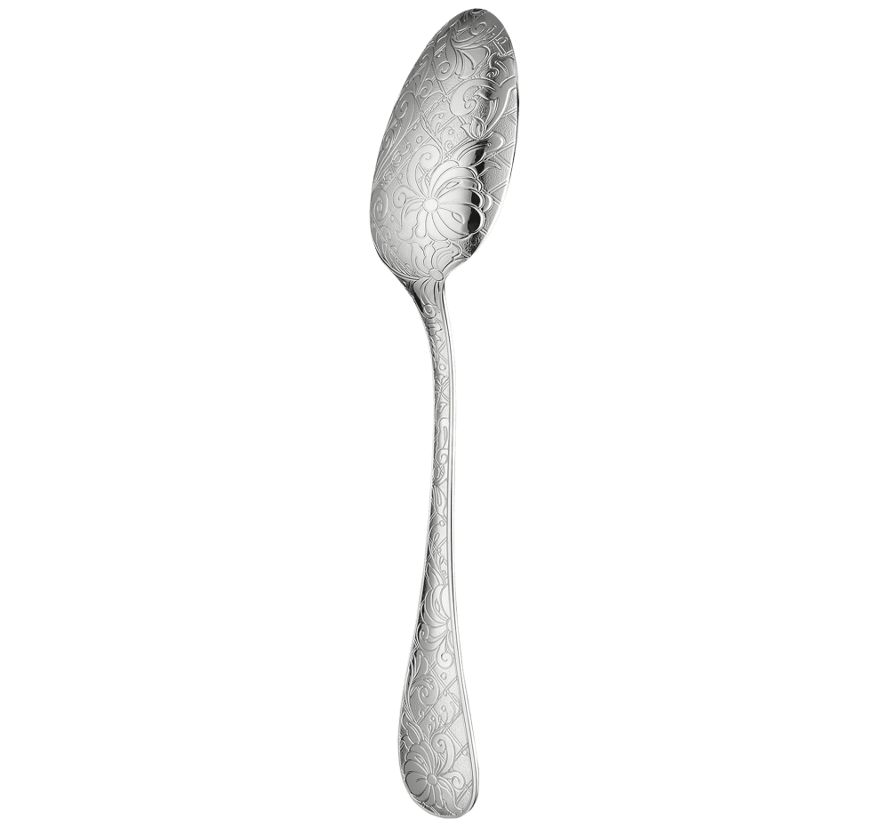 Table spoon, Garden of Eden silver plated metal, Christofle