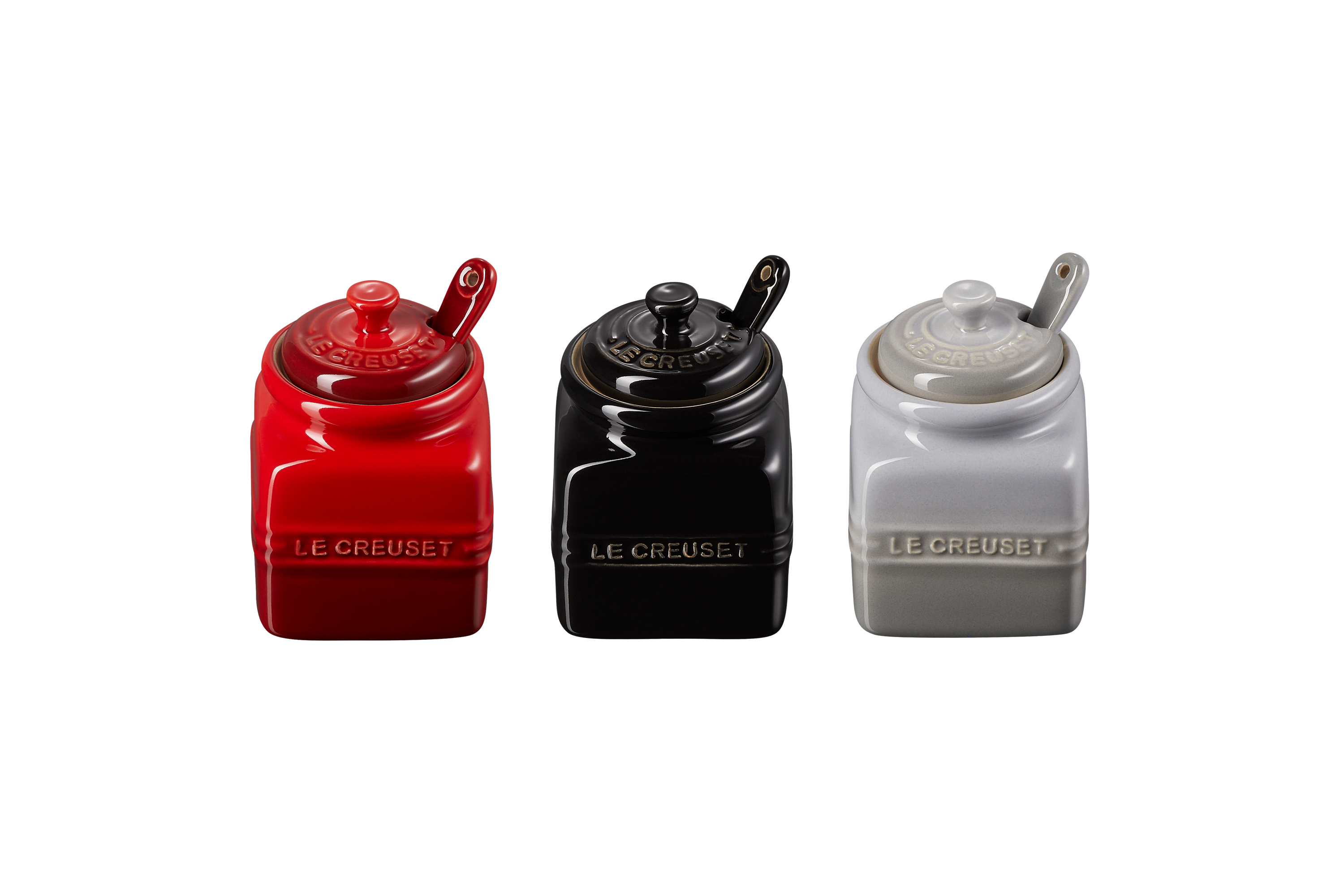 Set of 3 small condiment pots, Le Creuset